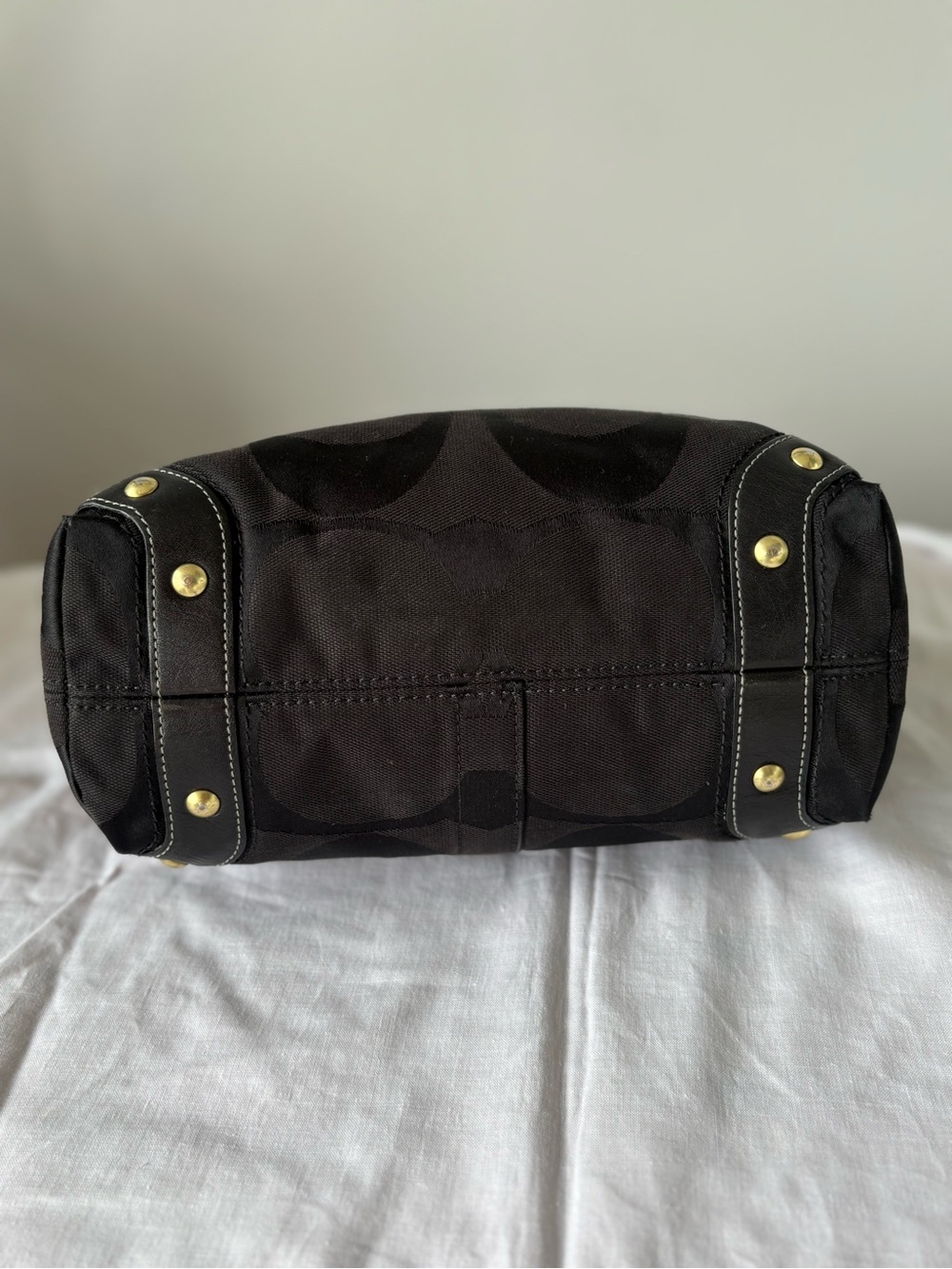SOLD💕 Coach Carly Black Canvas Hobo Bag - Picture 4 of 5
